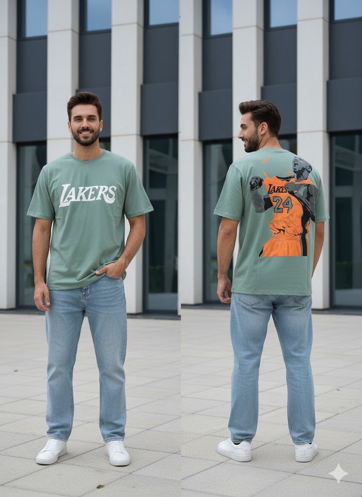 Lakers Logo Graphic Tee - Modern Fit Over Size T-Shirts