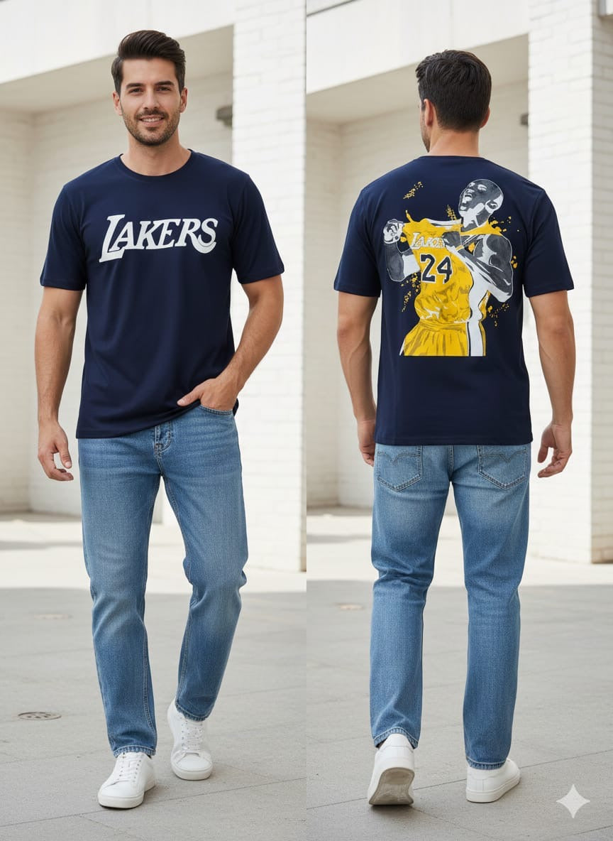 Lakers Logo Graphic Tee - Modern Fit Over Size T-Shirts