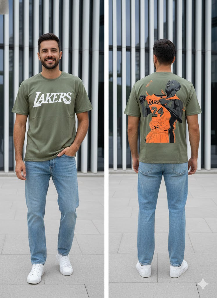 Lakers Logo Graphic Tee - Modern Fit Over Size T-Shirts