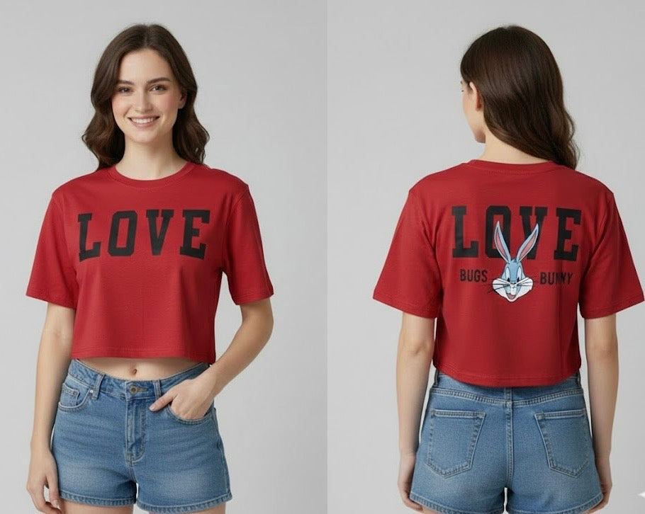 Love at First Hop! Bugs Bunny Edition Crop Tee